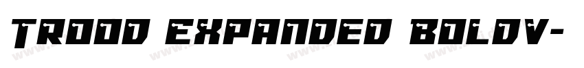 Trood Expanded BoldV字体转换